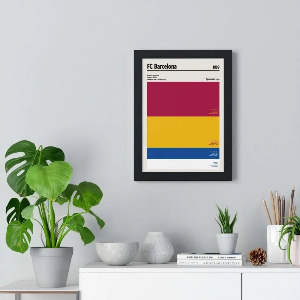 Soccer Poster FC Barcelona Football Soccer Color Swatch Poster Poster Kingz