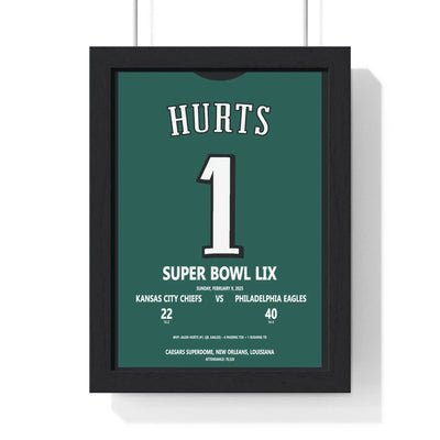 Soccer Poster Jalen Hurts Super Bowl LIX Eagles Print Poster Kingz