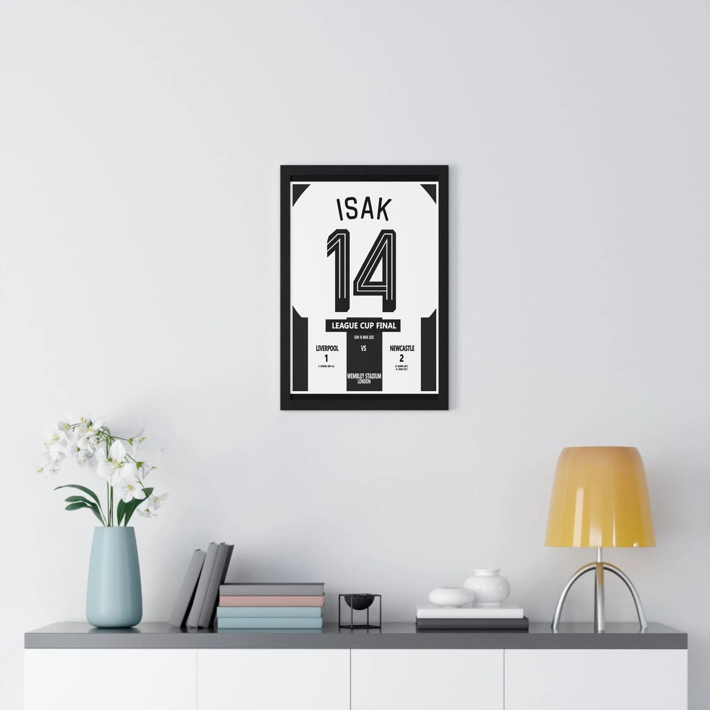 Soccer Poster League Cup Final 2025 Poster – Newcastle 2-1 Liverpool | Wall Art Print Poster Kingz