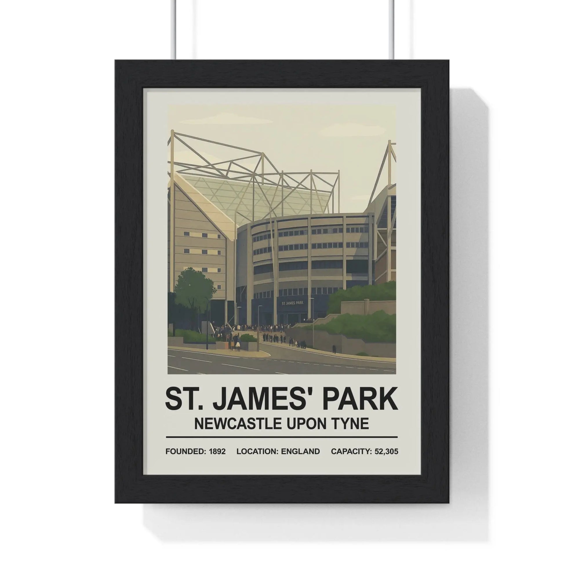 Soccer Poster St James' Park Stadium Newcastle Poster Print | Iconic Wall Art Poster Kingz