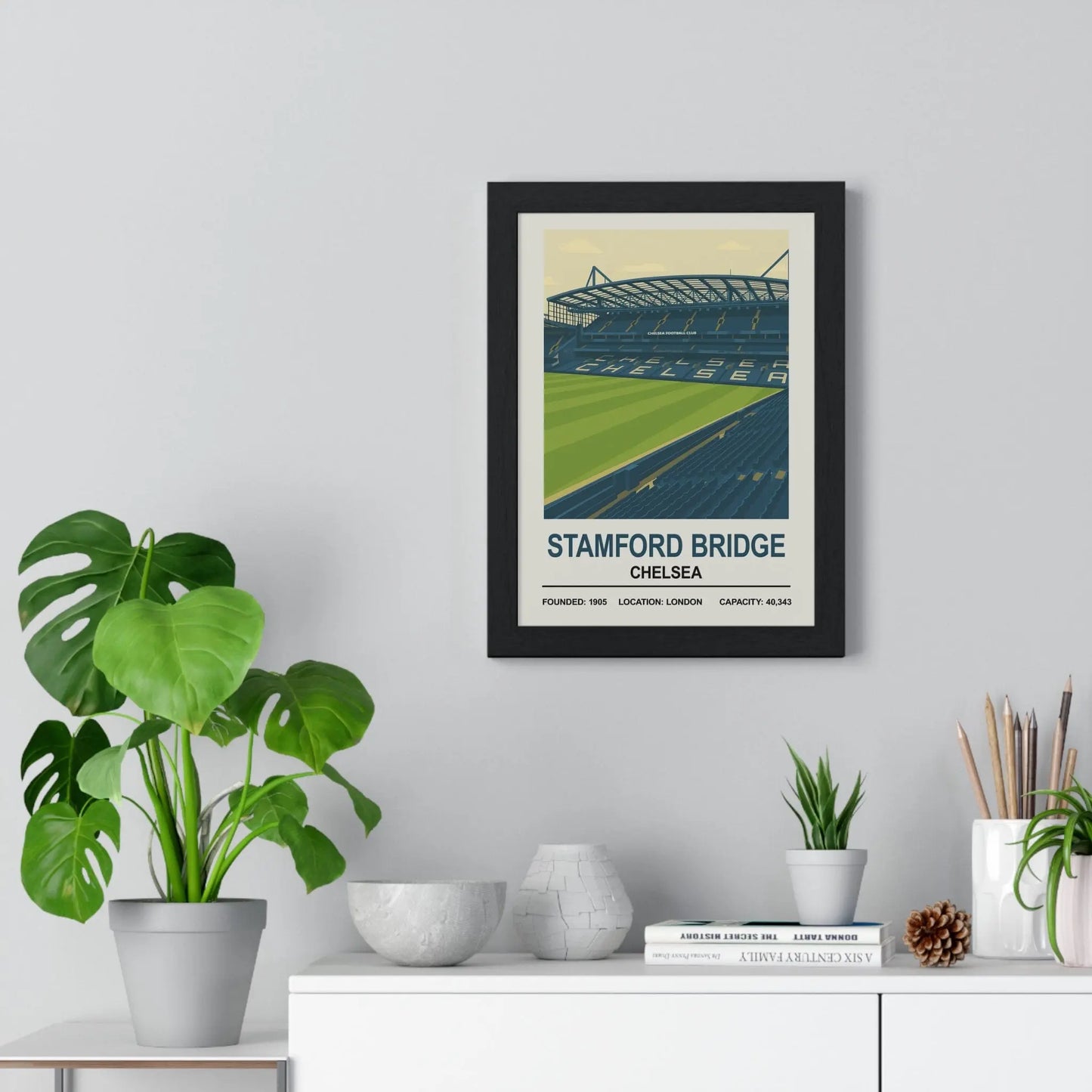 Soccer Poster Stamford Bridge Stadium Chelsea Poster Print | Iconic Wall Art Poster Kingz