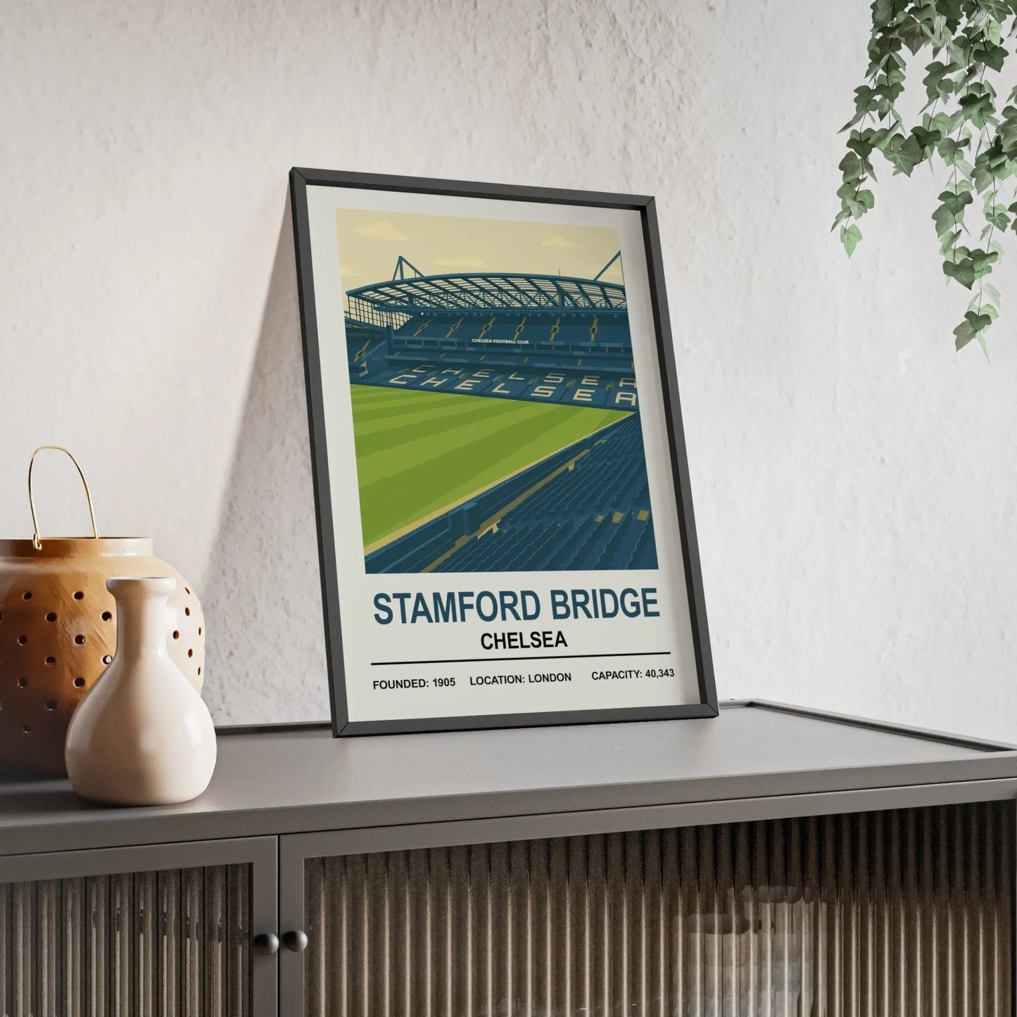 Soccer Poster Stamford Bridge Stadium Chelsea Poster Print | Iconic Wall Art Poster Kingz