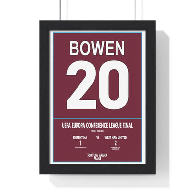Soccer Poster West Ham Conference League Final Poster – Jarrod Bowen No.20 | Football Wall Art Poster Kingz