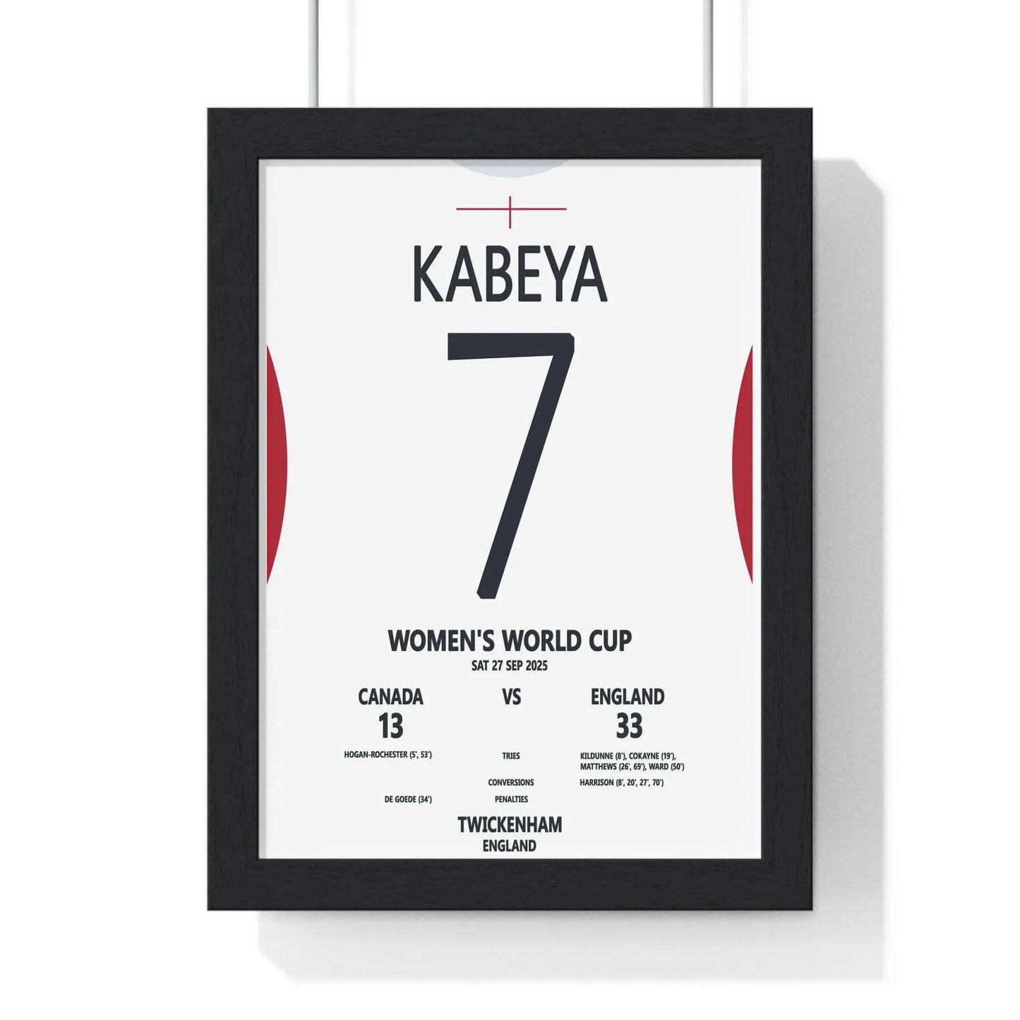 Soccer Poster Women’s World Cup 2025 Twickenham Print | England v Canada Poster Kingz