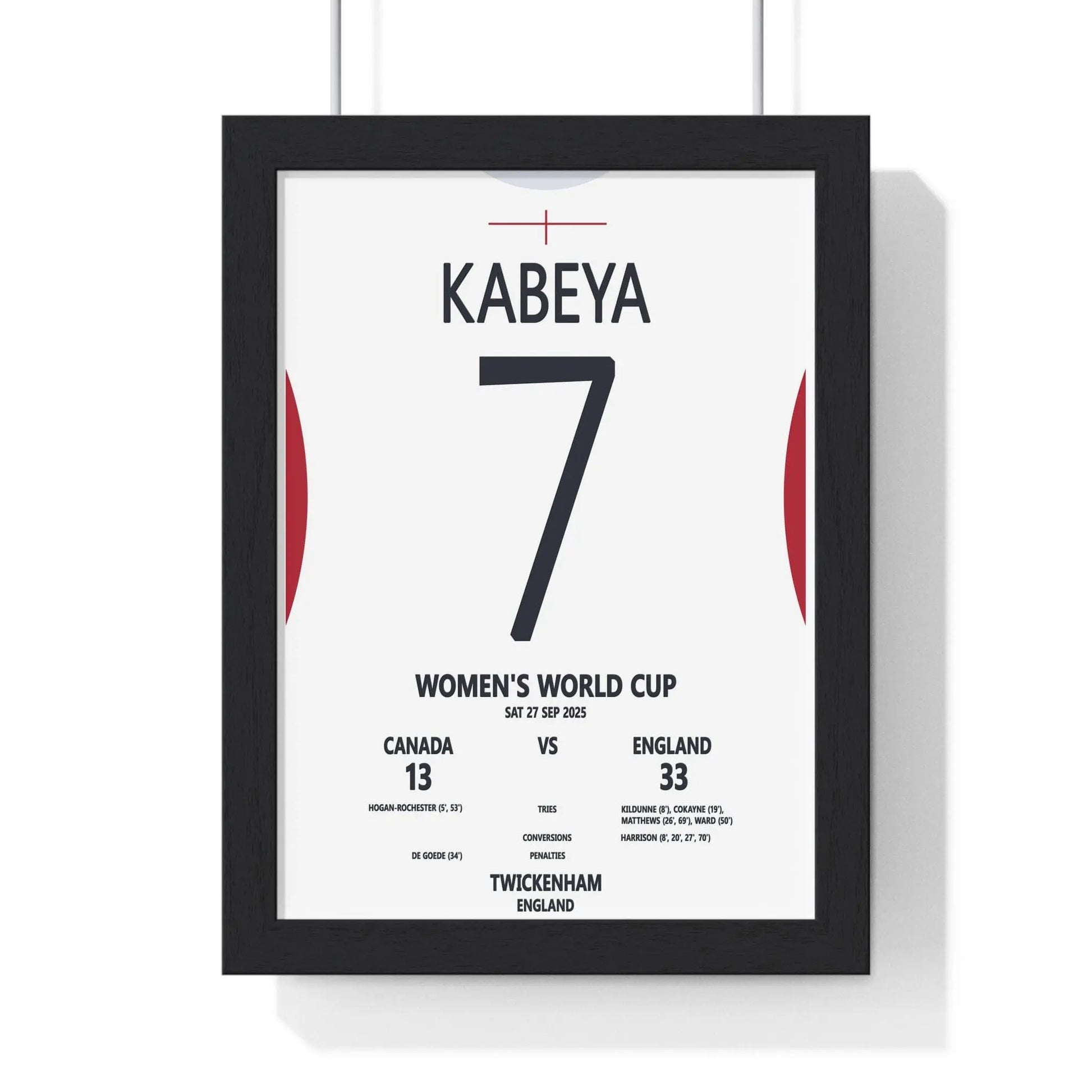 Soccer Poster Women’s World Cup 2025 Twickenham Print | England v Canada Poster Kingz
