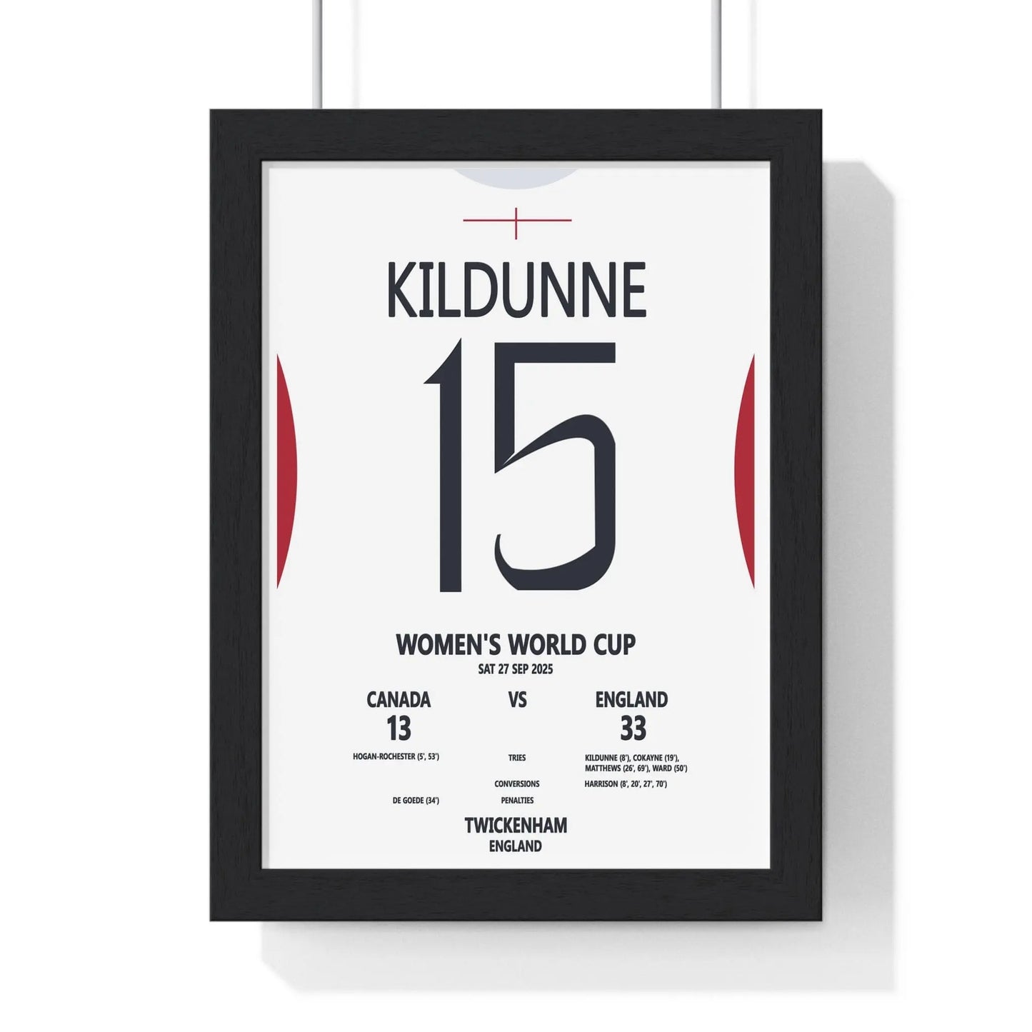 Soccer Poster Women’s World Cup 2025 Twickenham Print | England v Canada Poster Kingz