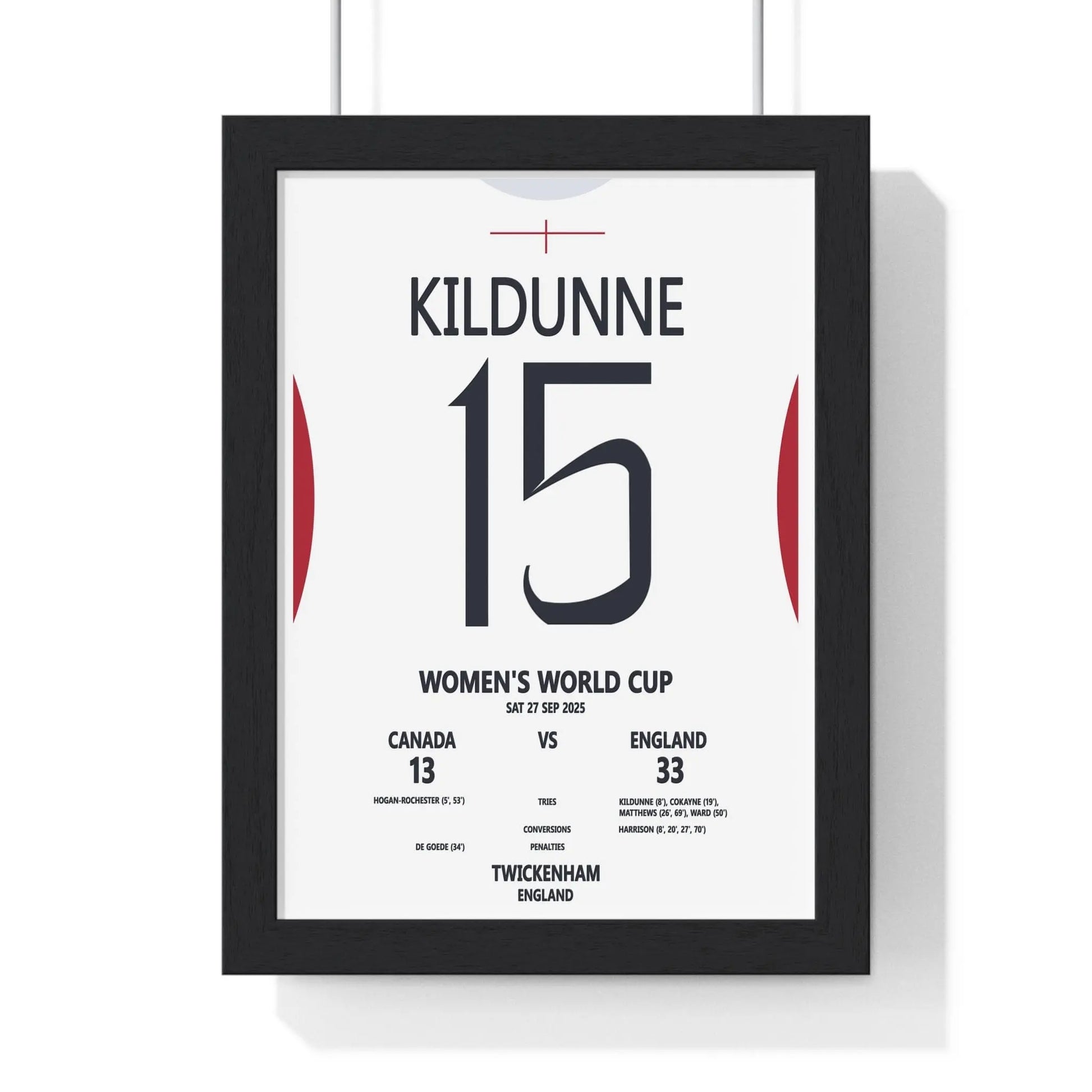 Soccer Poster Women’s World Cup 2025 Twickenham Print | England v Canada Poster Kingz