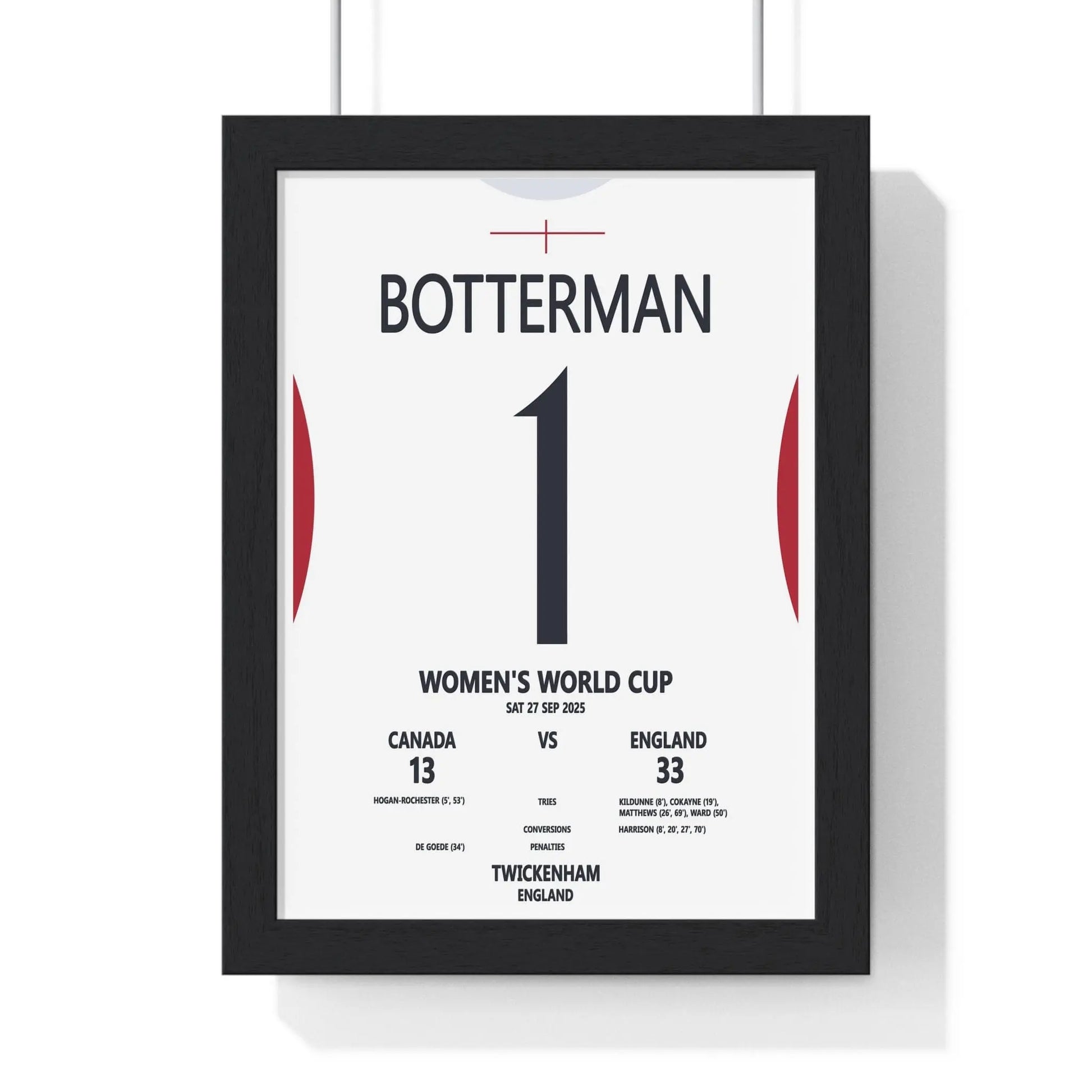 Soccer Poster Women’s World Cup 2025 Twickenham Print | England v Canada Poster Kingz