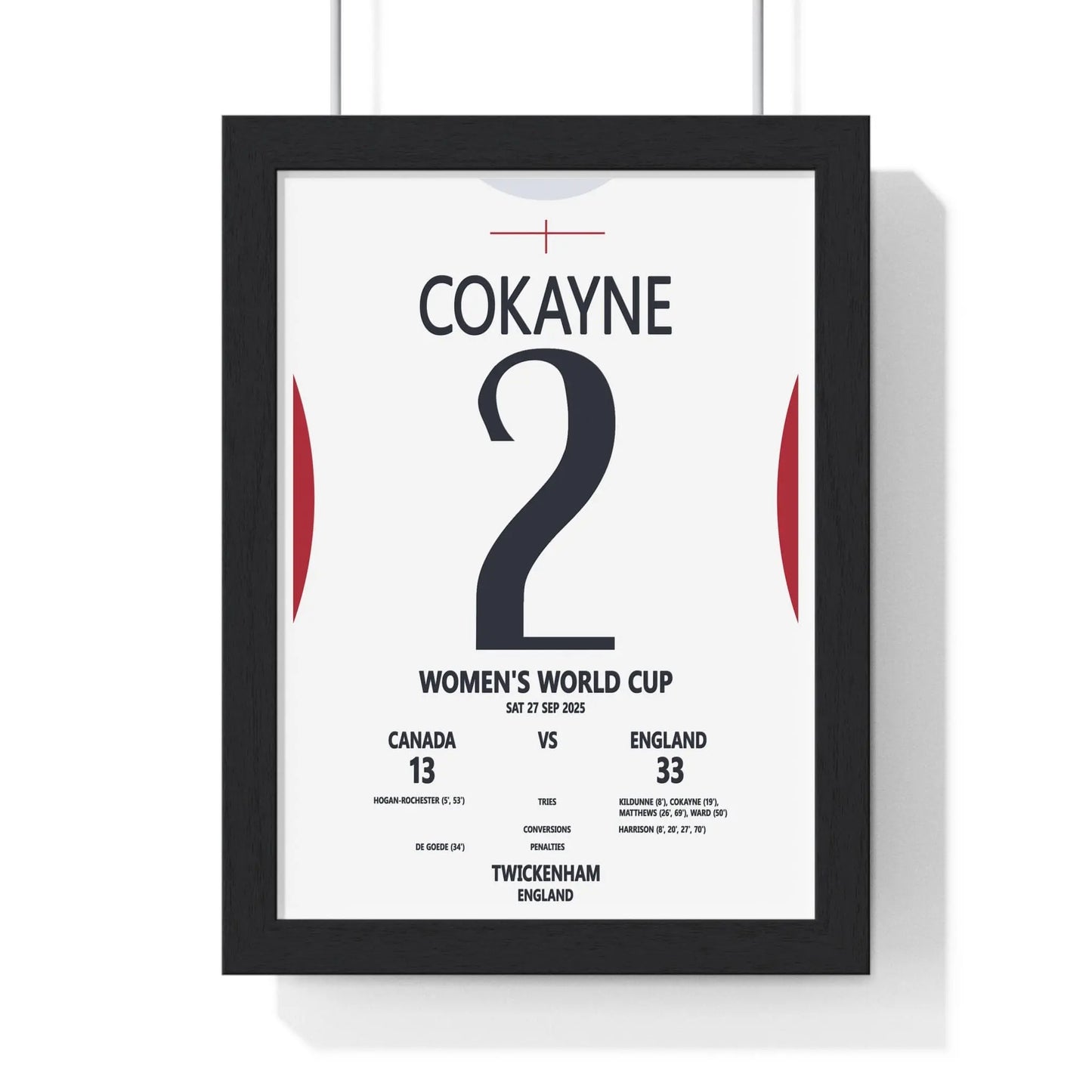 Soccer Poster Women’s World Cup 2025 Twickenham Print | England v Canada Poster Kingz