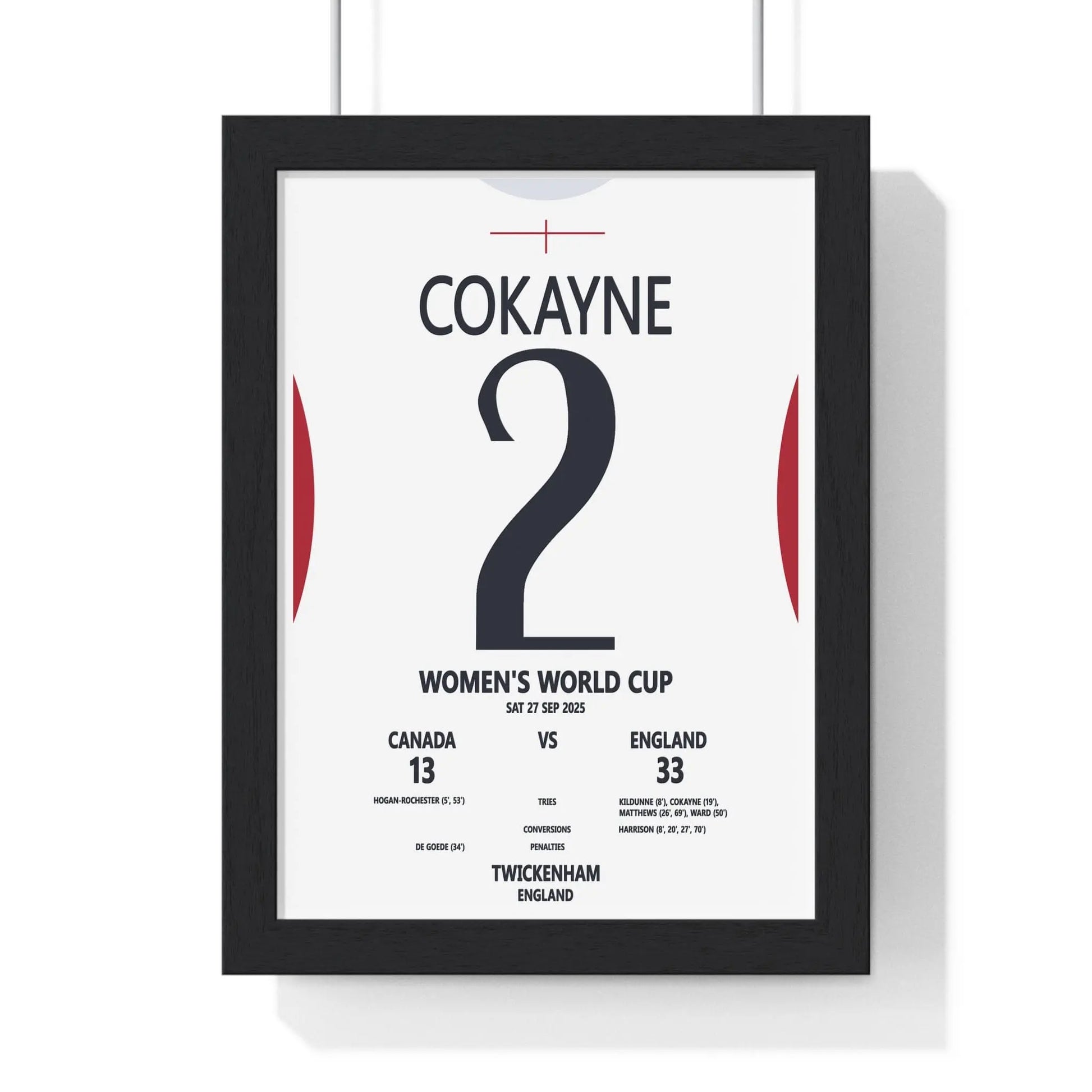 Soccer Poster Women’s World Cup 2025 Twickenham Print | England v Canada Poster Kingz