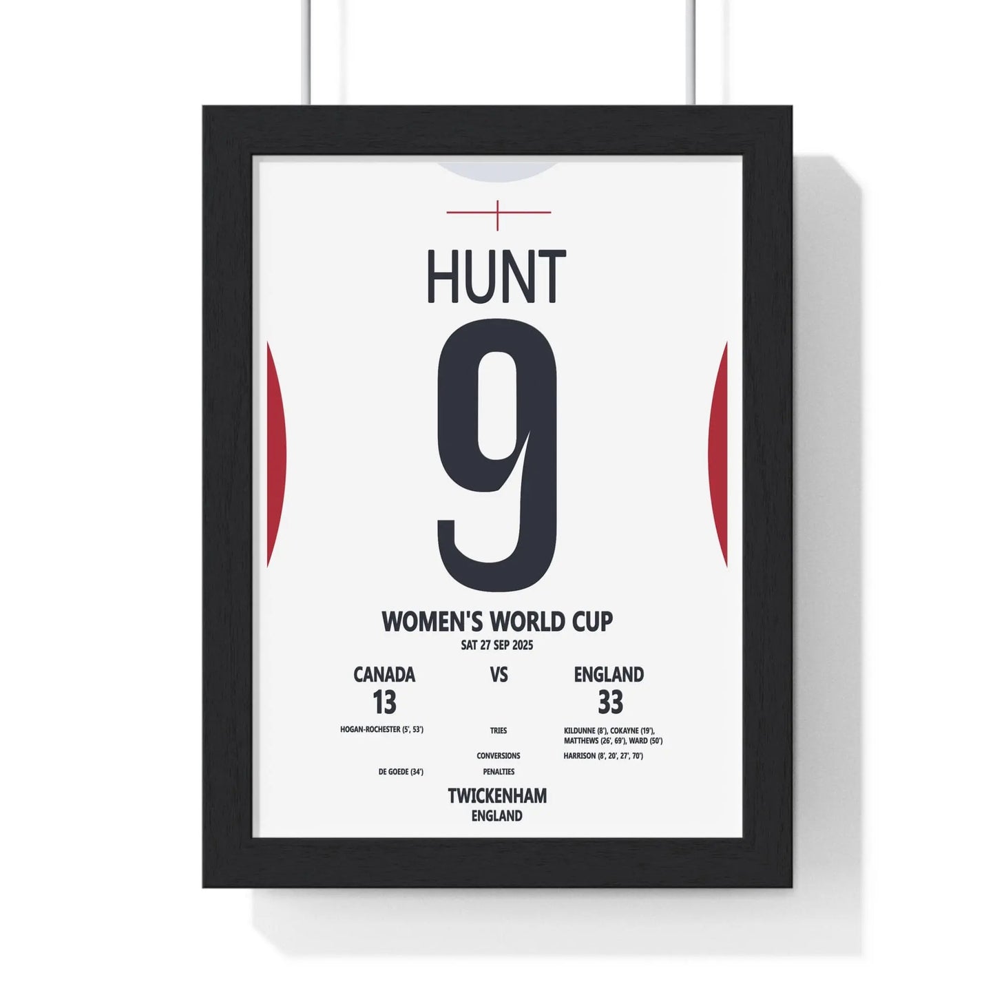 Soccer Poster Women’s World Cup 2025 Twickenham Print | England v Canada Poster Kingz