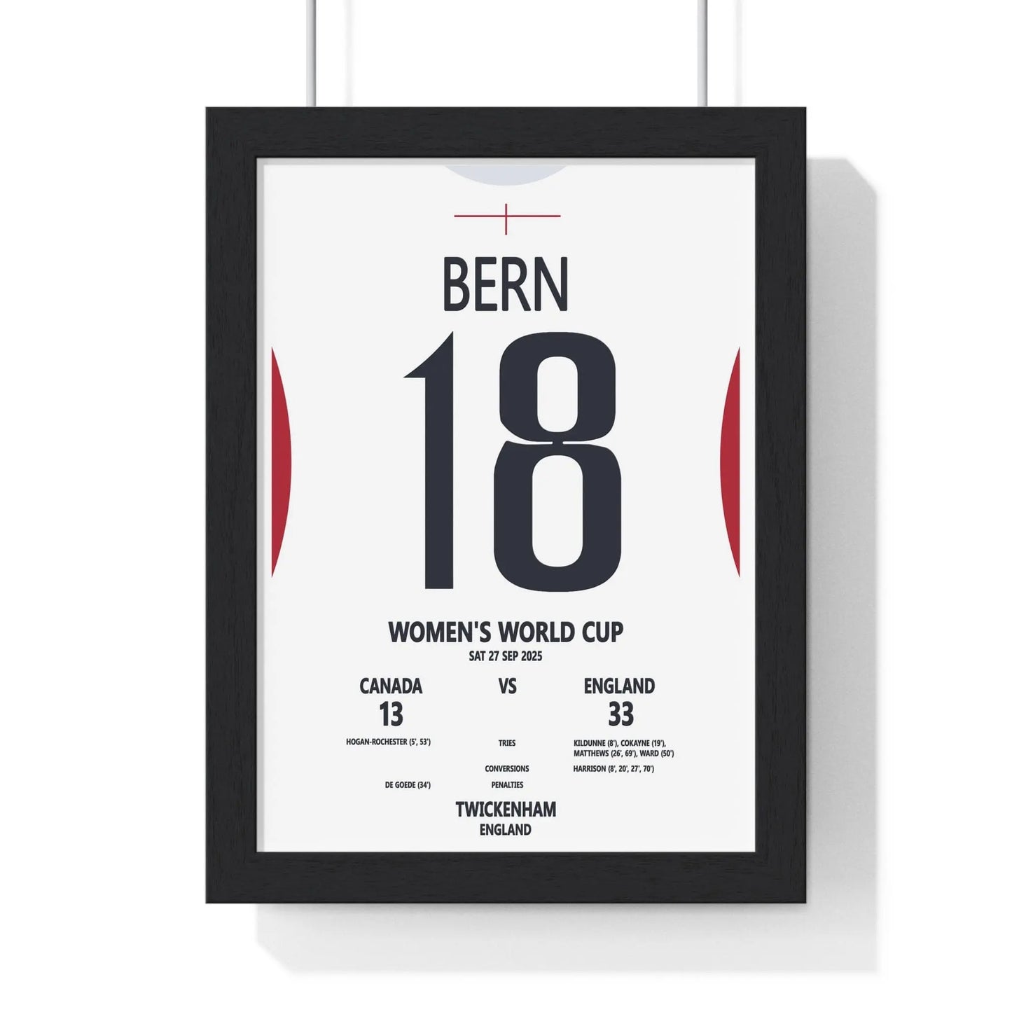 Soccer Poster Women’s World Cup 2025 Twickenham Print | England v Canada Poster Kingz