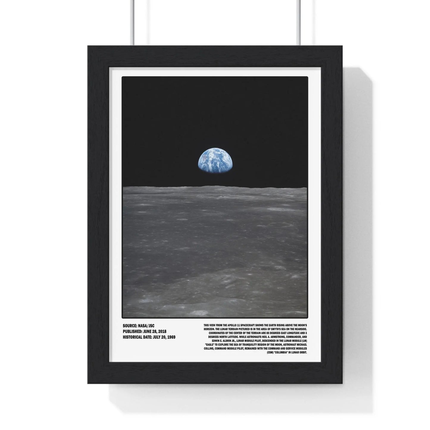 Space Earthrise Apollo 11 Moon Poster | NASA Space Print Poster Kingz