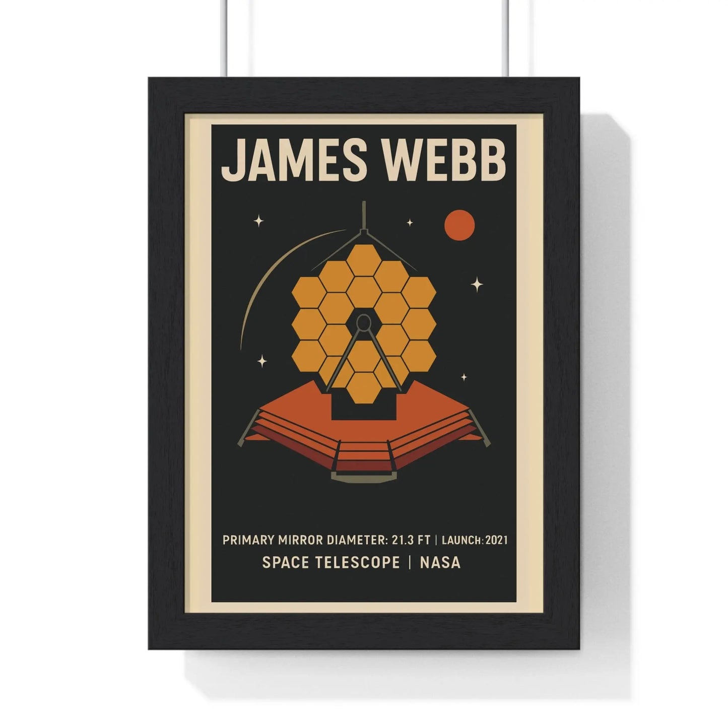Space James Webb Telescope Poster | NASA Retro Space Print Poster Kingz