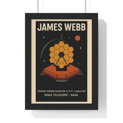 Space James Webb Telescope Poster | NASA Retro Space Print Poster Kingz