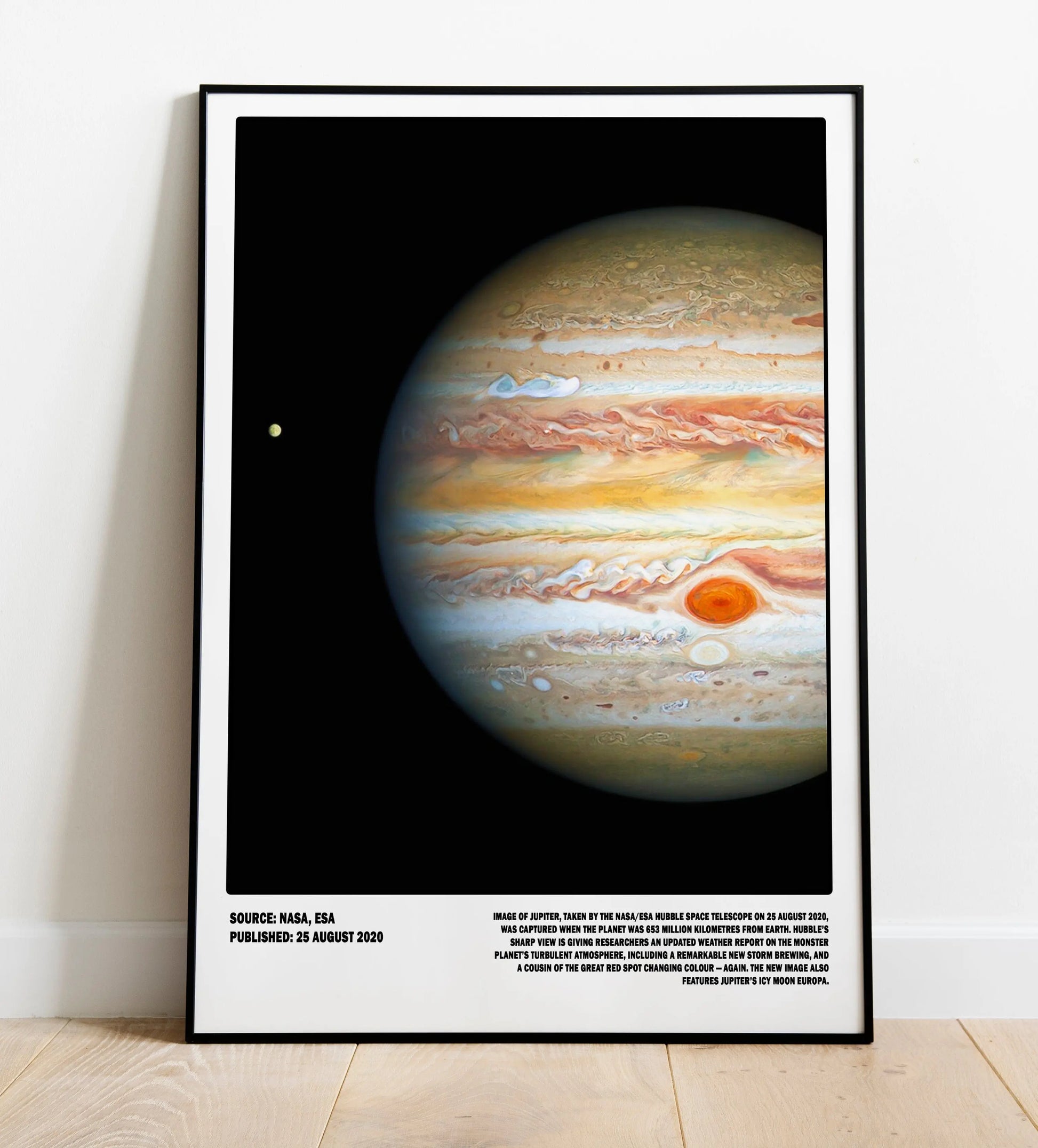 Space Jupiter Poster | NASA ESA Hubble Space Print | Great Red Spot Poster Kingz