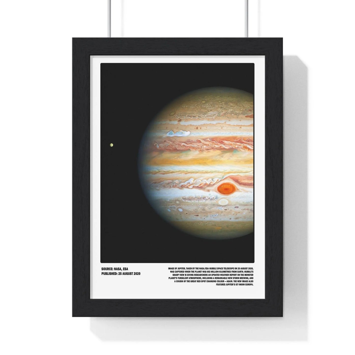 Space Jupiter Poster | NASA ESA Hubble Space Print | Great Red Spot Poster Kingz
