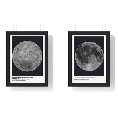 Space Moon Near & Far Side Poster Set | NASA Lunar Print Poster Kingz