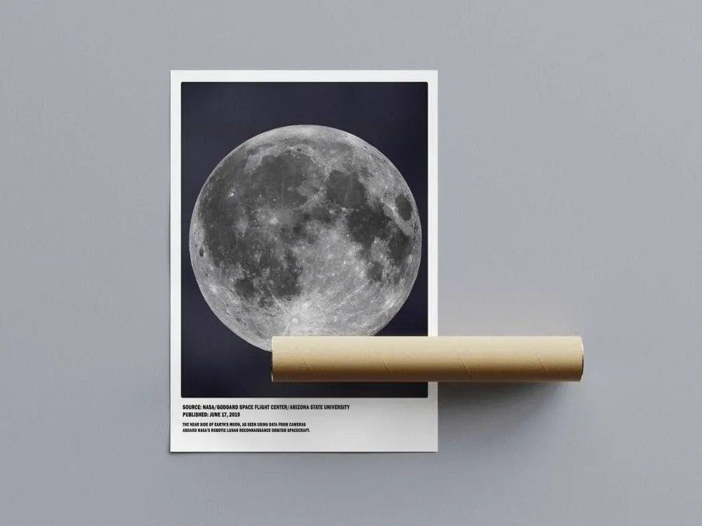 Space Moon Near & Far Side Poster Set | NASA Lunar Print Poster Kingz