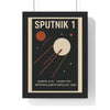 Space Sputnik 1 Poster | Retro Space Art Print | USSR Satellite Wall Art Poster Kingz