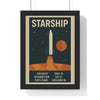 Space Starship Rocket Poster | Retro Space Print | Mars Mission Wall Art Poster Kingz