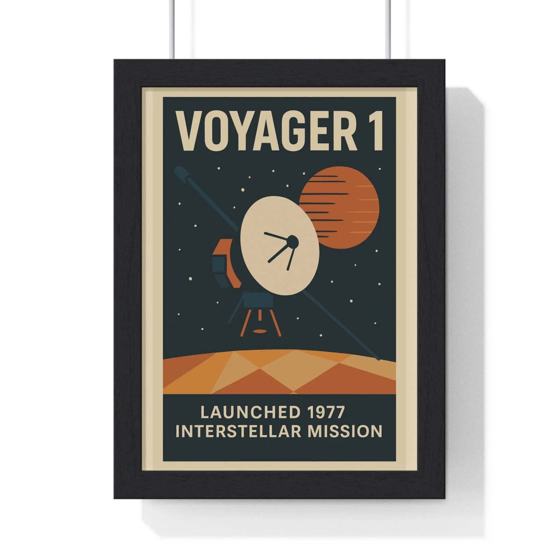 Space Voyager 1 Poster | Retro NASA Space Print | Interstellar Mission Art Poster Kingz
