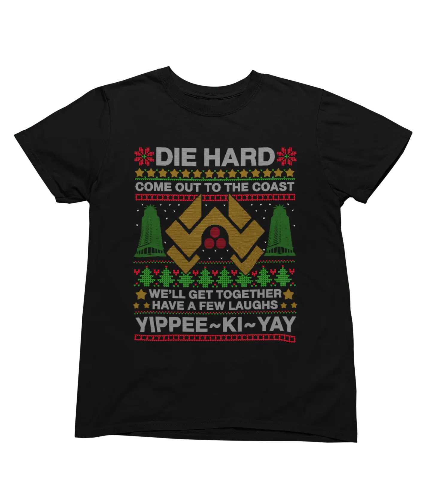 T-Shirts Die Hard Christmas Jumper & T-Shirt – Funny Yippee Ki-Yay Parody Poster Kingz
