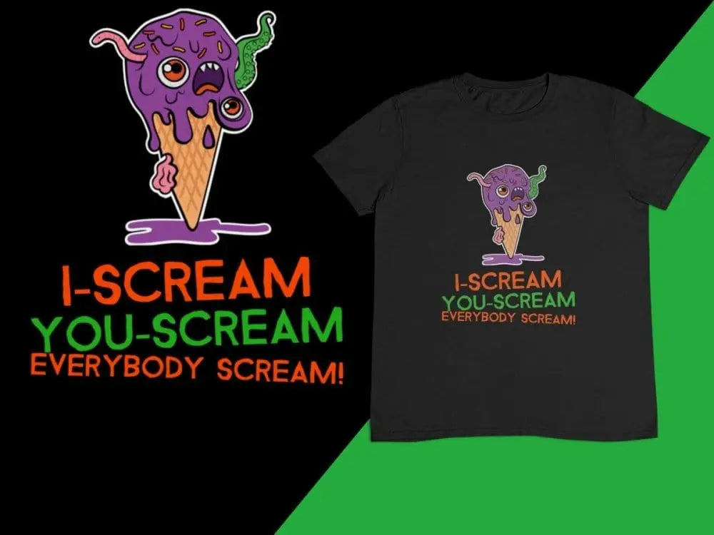 T-Shirts I-Scream You-Scream Tee T-Shirt Poster Kingz