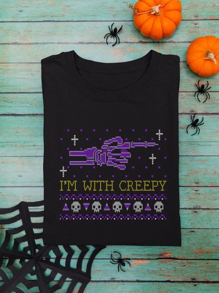 T-Shirts Im With Creepy Tee T-Shirt Poster Kingz