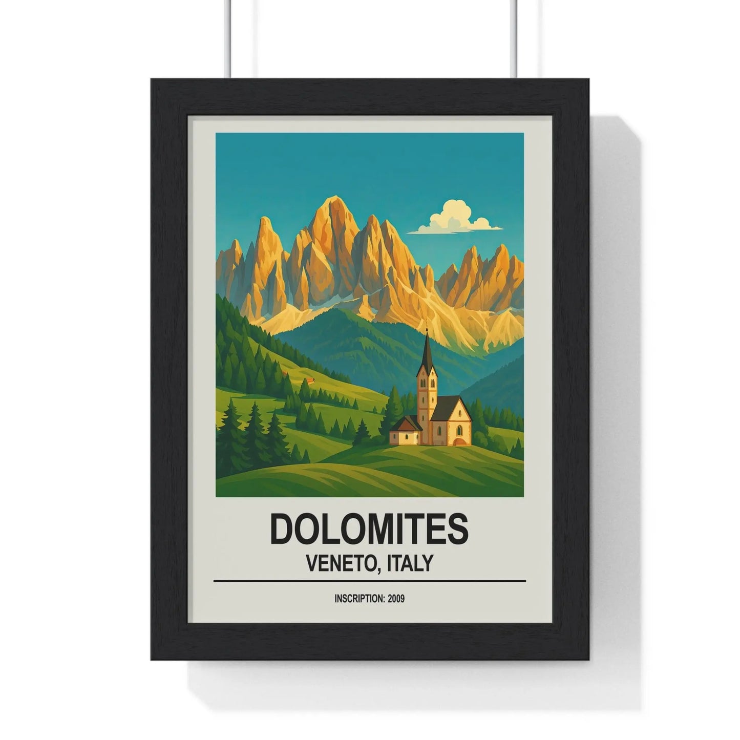 Travel Poster Dolomites Poster | Italy Mountain Landscape Travel Wall Art Print Poster Kingz