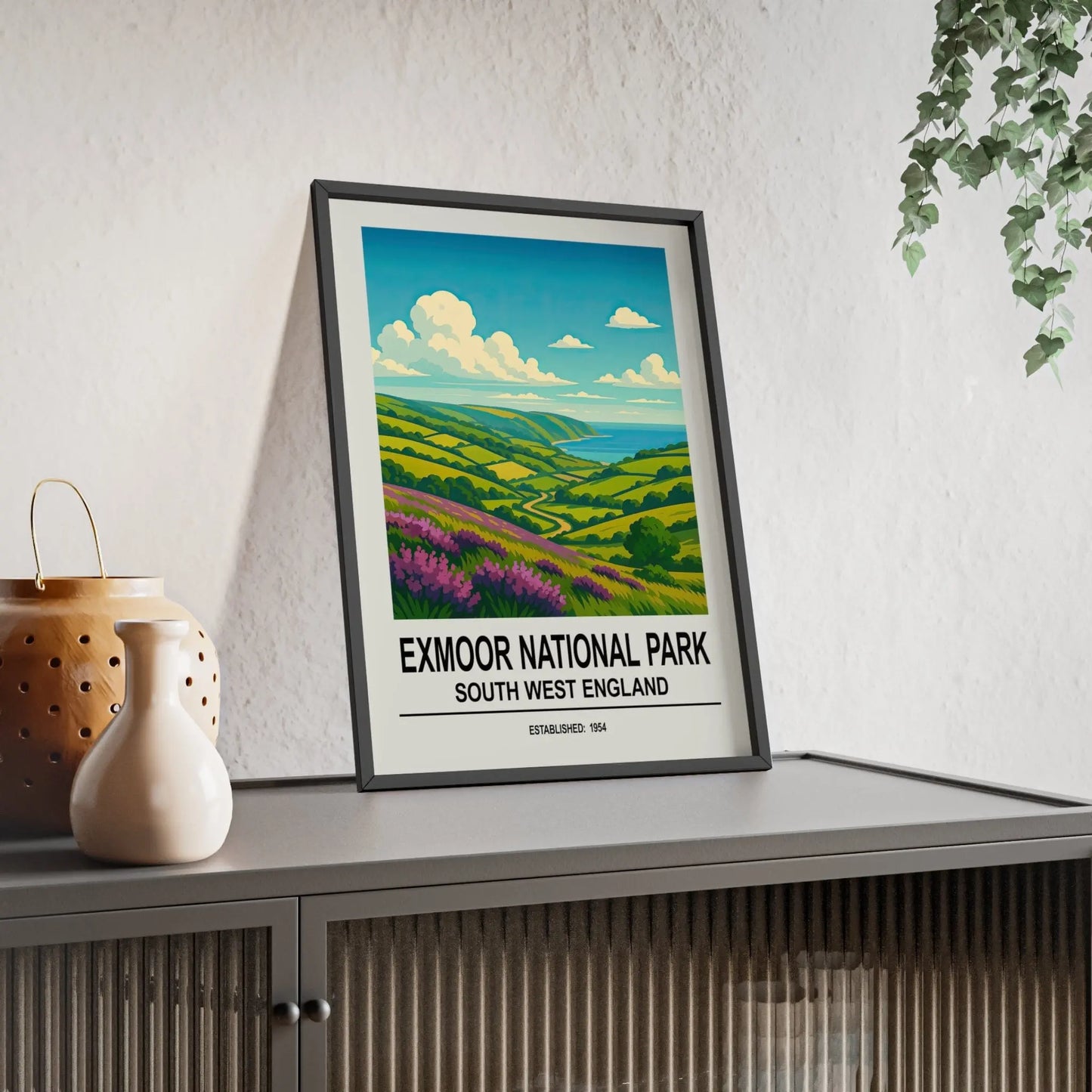 Travel Poster Exmoor National Park Poster | South West England Travel Wall Art Poster Kingz