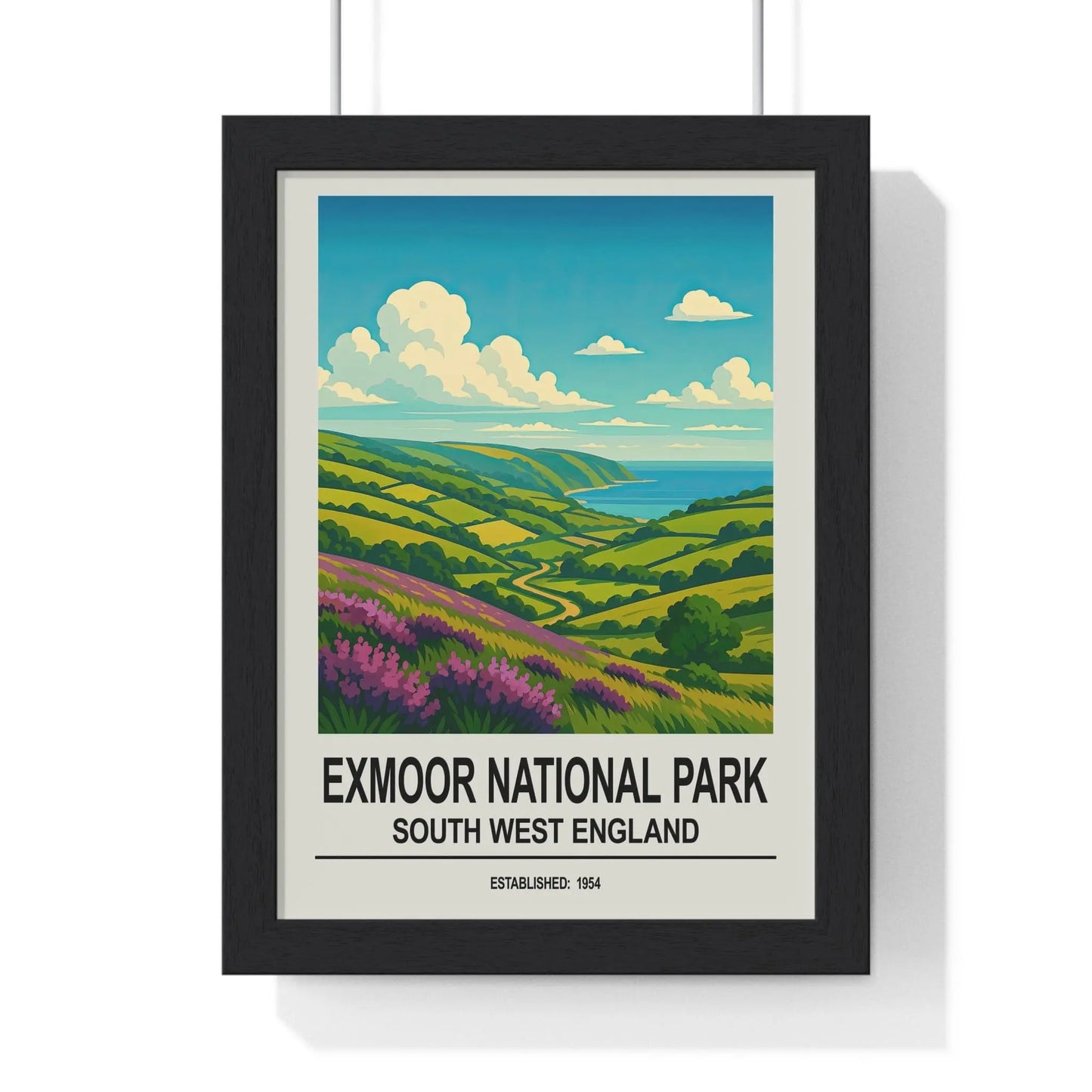 Travel Poster Exmoor National Park Poster | South West England Travel Wall Art Poster Kingz