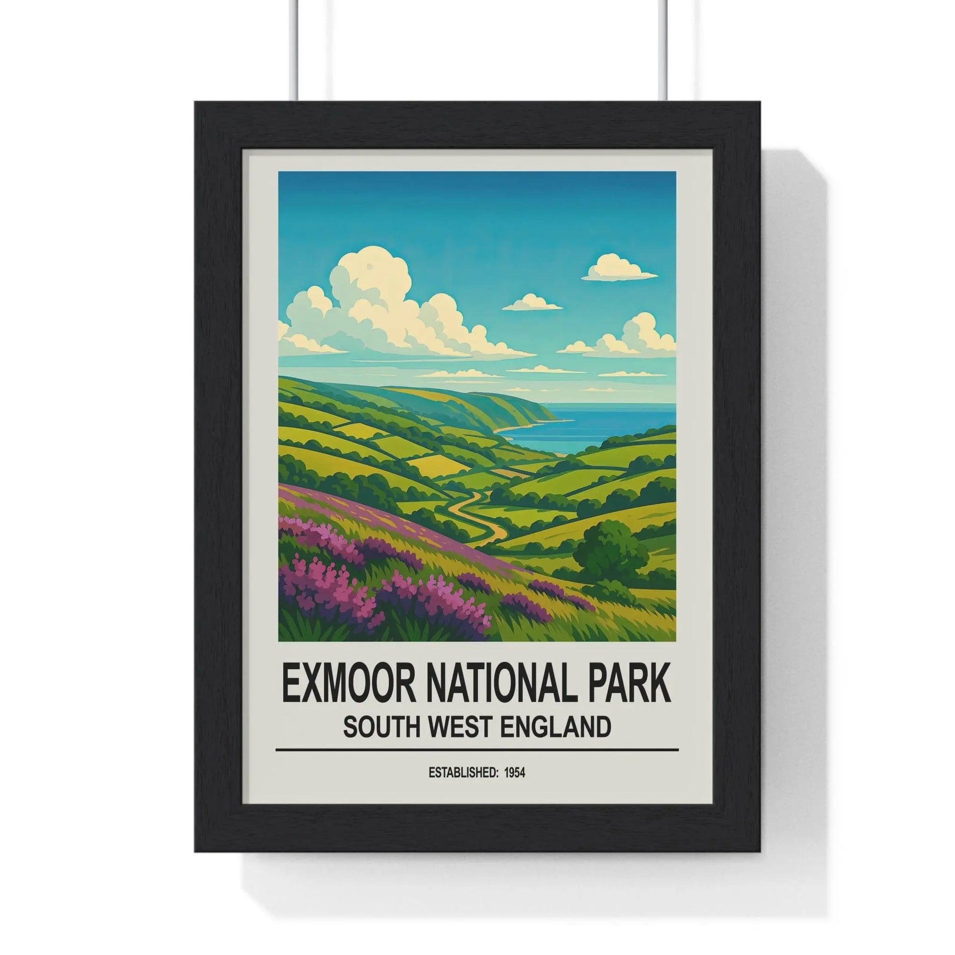 Travel Poster Exmoor National Park Poster | South West England Travel Wall Art Poster Kingz