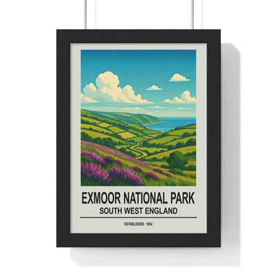 Travel Poster Exmoor National Park Poster | South West England Travel Wall Art Poster Kingz