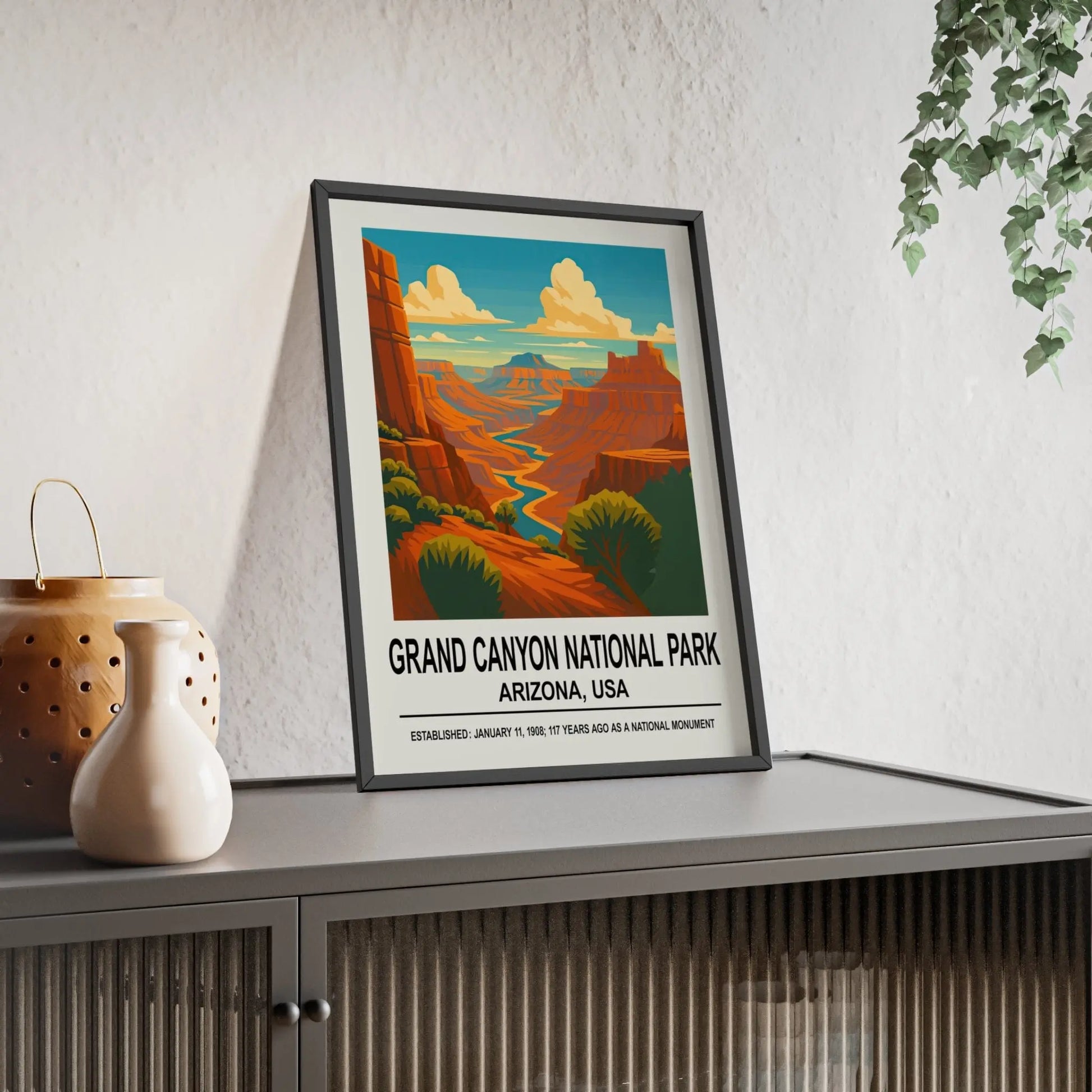 Travel Poster Grand Canyon National Park Poster | Arizona Travel Wall Art Print Poster Kingz