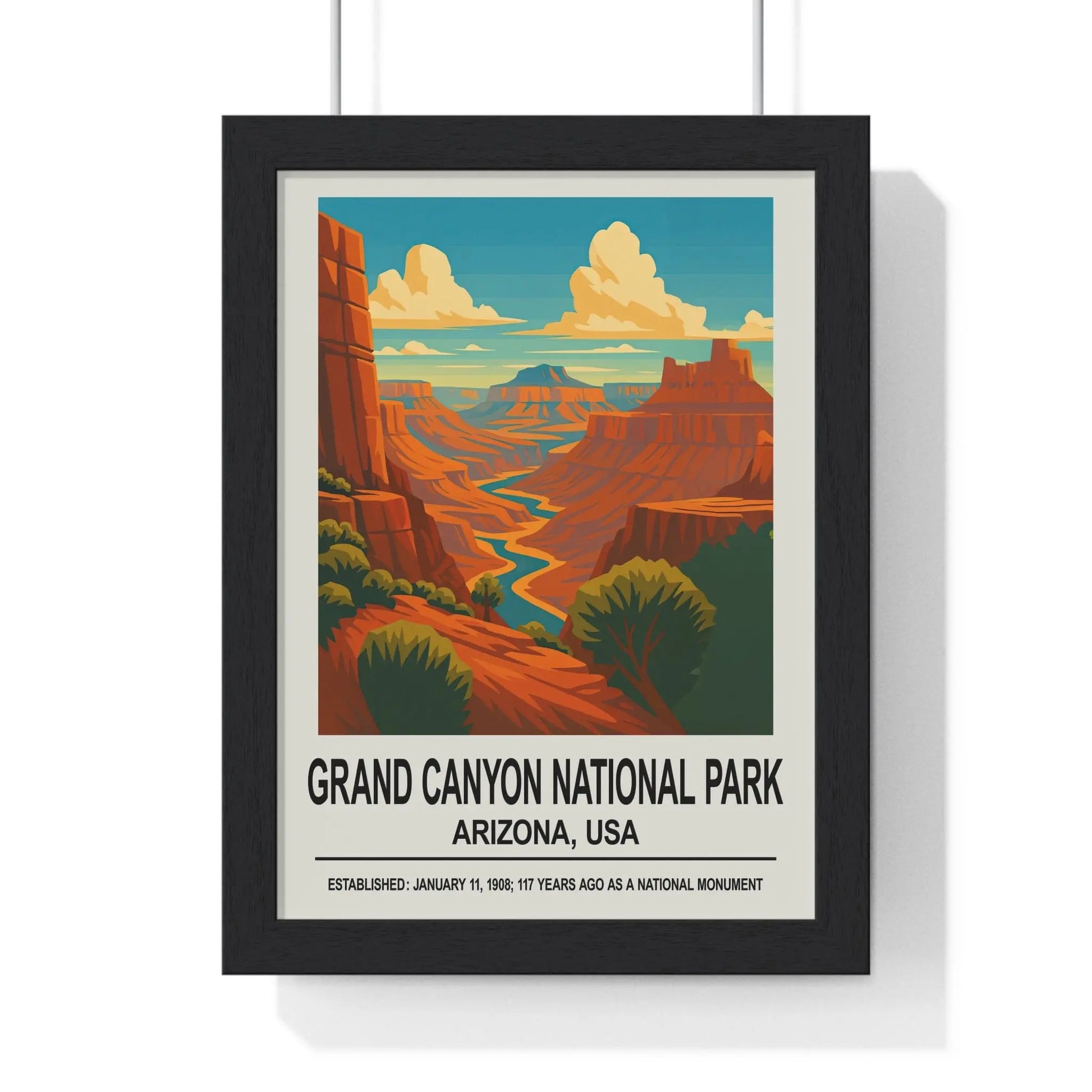Travel Poster Grand Canyon National Park Poster | Arizona Travel Wall Art Print Poster Kingz