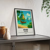 Travel Poster Krabi Thailand Poster | Long-Tail Boat Tropical Travel Wall Art Poster Kingz