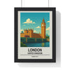 Travel Poster London Poster | UK Wall Art Print of Big Ben & Houses of Parliament Poster Kingz