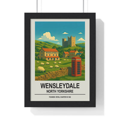 Travel Poster Wensleydale Poster | Yorkshire Dales Travel Print Wall Art Poster Kingz