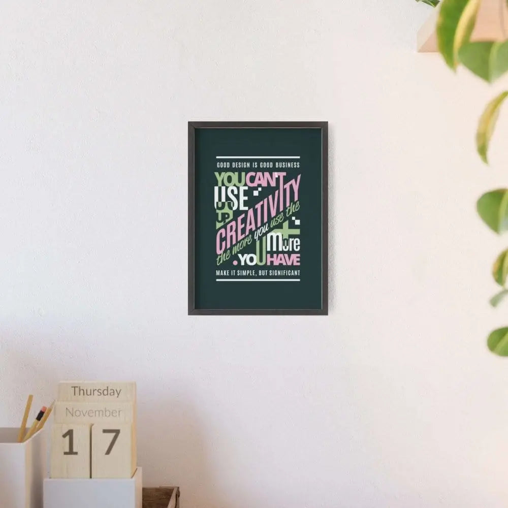 Wall Art Creativity Motivational Poster Poster Kingz