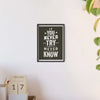 Wall Art If You Never Try Motivational Poster Poster Kingz