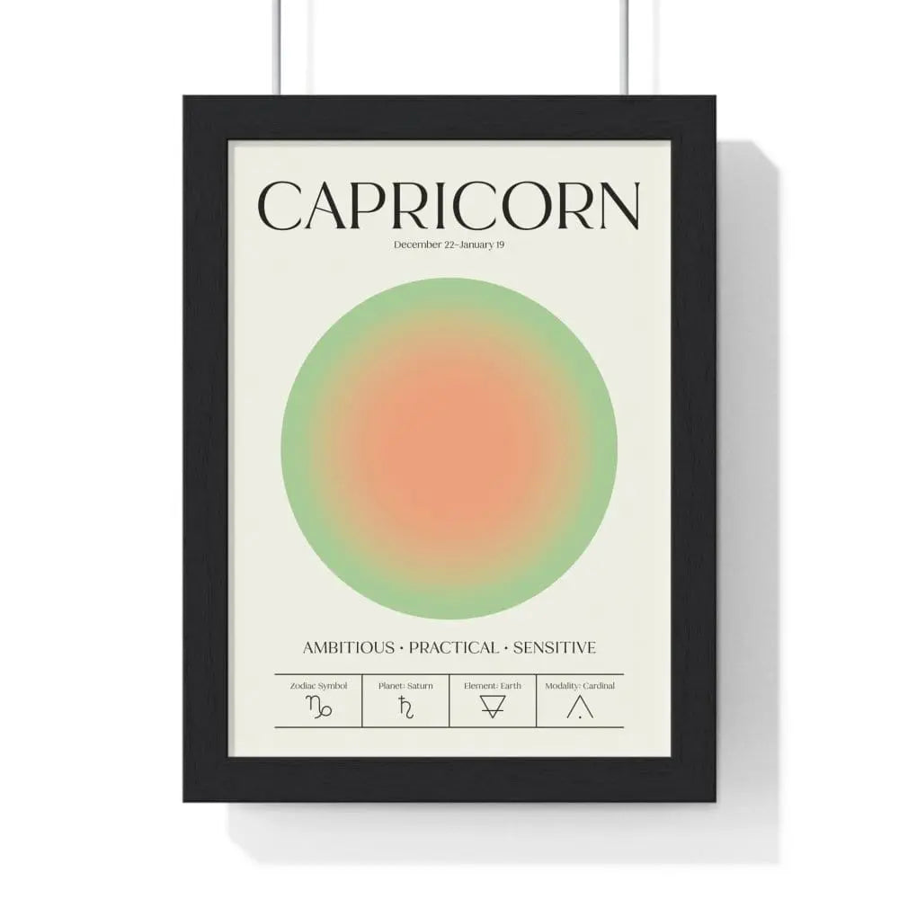 Zodiac Сapricorn Astrology Chart Poster - Colour Art Print Poster Kingz