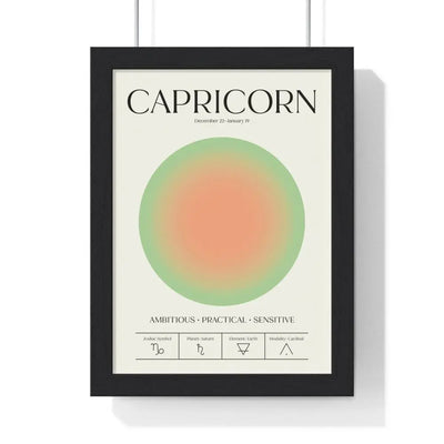 Zodiac Сapricorn Astrology Chart Poster - Colour Art Print Poster Kingz