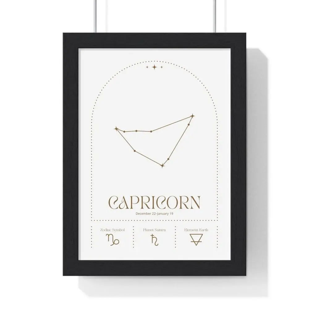 Zodiac Сapricorn Minimalist Astrology Chart Poster - Art Print Poster Kingz