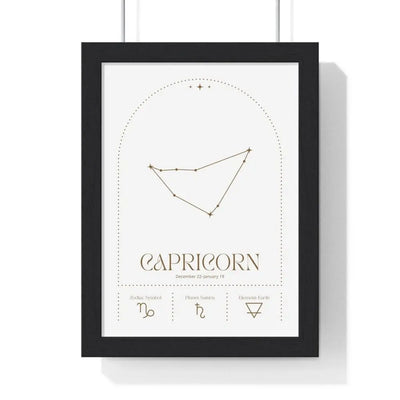 Zodiac Сapricorn Minimalist Astrology Chart Poster - Art Print Poster Kingz