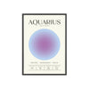Zodiac Aquarius Astrology Chart Poster - Colour Art Print Poster Kingz
