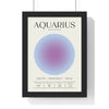Zodiac Aquarius Astrology Chart Poster - Colour Art Print Poster Kingz