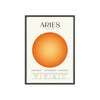 Zodiac Aries Astrology Chart Poster - Colour Art Print Poster Kingz