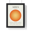 Zodiac Aries Astrology Chart Poster - Colour Art Print Poster Kingz