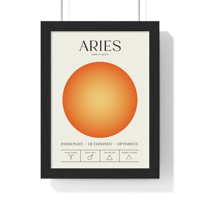 Zodiac Aries Astrology Chart Poster - Colour Art Print Poster Kingz